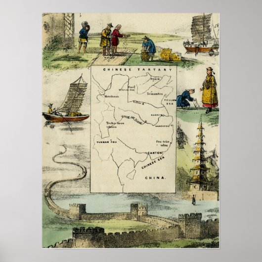 CHINA EN DE CHINESE MENSEN C1840 POSTER (Voorkant)