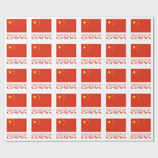 China en de Chinese vlag cadeau Cadeaupapier (Vlak)