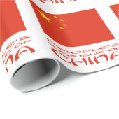 China en de Chinese vlag cadeau Cadeaupapier (Rol Hoek)