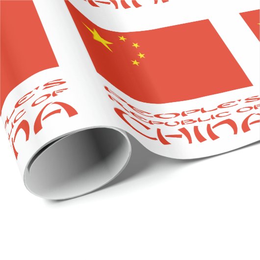 China en de Chinese vlag cadeau Cadeaupapier (Rol Hoek)