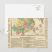 China en Japan Atlas Map Briefkaart (Voorkant / Achterkant)