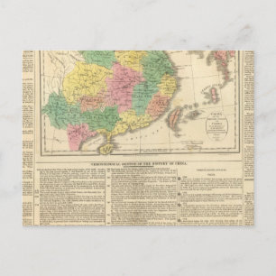 China en Japan Atlas Map Briefkaart