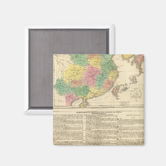 China en Japan Atlas Map Magneet (Voorkant / Achterkant)