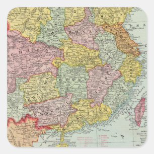 China en Maleisië Vierkante Sticker