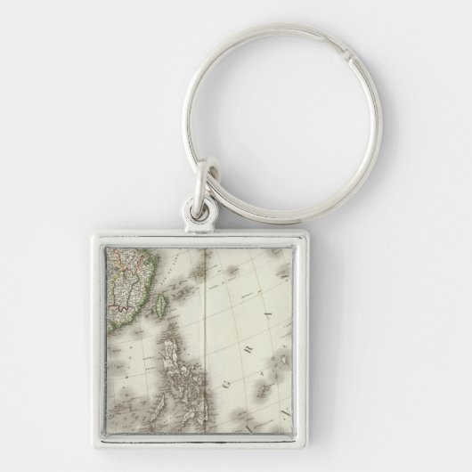 China Engraved Map Sleutelhanger (Voorkant)