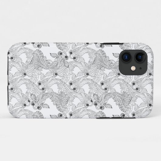 China Fish Doodle Case-Mate iPhone Case (Achterkant (horizontaal))