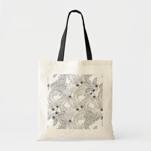 China Fish Doodle Tote Bag (Voorkant)