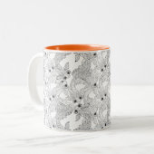 China Fish Doodle Tweekleurige Koffiemok (Voorkant links)