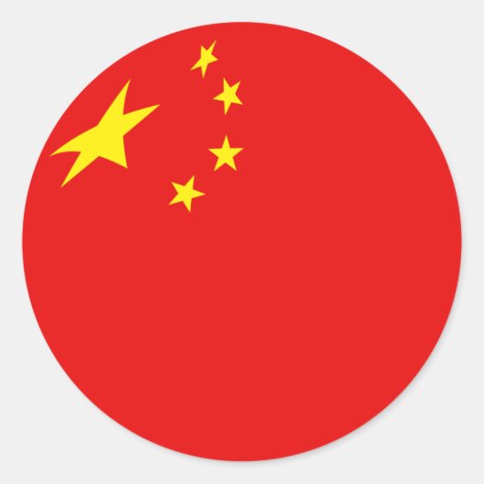 China Fisheye Vlag Sticker (Voorkant)