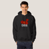 China Flag and Map Vintage Chinese Roots Hoodie (Voorkant volledig)