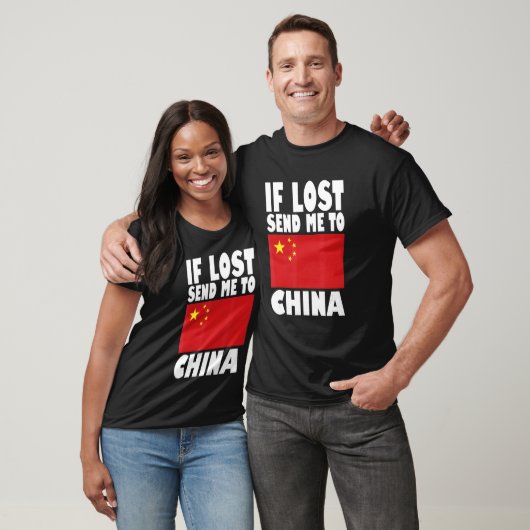China Flag Design If lost send me to China T-shirt (Unisex)
