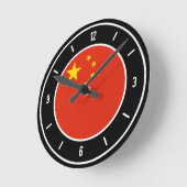 China Flag Elegant Ronde Klok (Hoek)