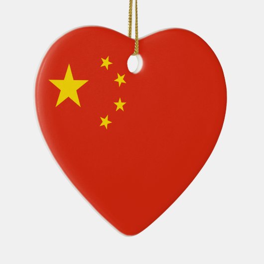 China Flag Heart Ornament (Rechts)
