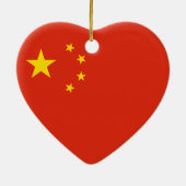 China Flag Heart Ornament (Achterkant)