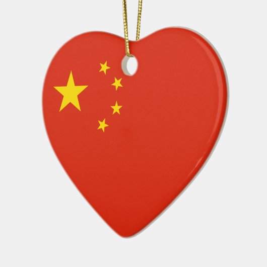 China Flag Heart Ornament (Links)