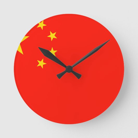 China Flag - High Quality Ronde Klok (Voorkant)