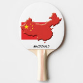 CHINA FLAG & MAP Persoonlijk Tafeltennisbatje (Voorkant)