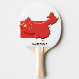 CHINA FLAG & MAP Persoonlijk Tafeltennisbatje