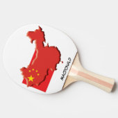 CHINA FLAG & MAP Persoonlijk Tafeltennisbatje (Zijkant)