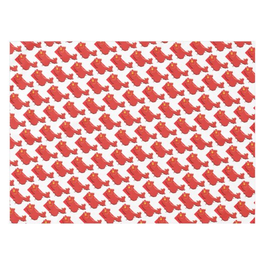 CHINA Flag Map Stijlvol Patriottisch Geometrisch Tafelkleed (Voorkant (Horizontaal))
