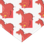 CHINA Flag Map Stijlvol Patriottisch Geometrisch Tafelkleed (Gekanteld)