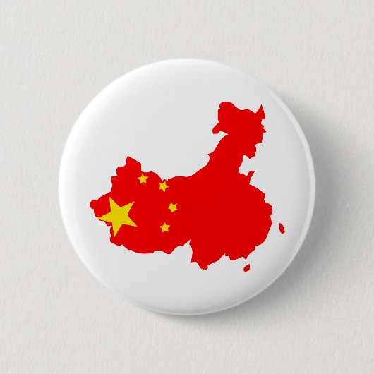 China Flag Map - volledige grootte Ronde Button 5,7 Cm (Voorkant)