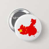China Flag Map - volledige grootte Ronde Button 5,7 Cm (Voorkant /achterkant)
