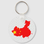 China Flag Map - volledige grootte Sleutelhanger (Voorkant)