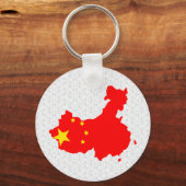 China Flag Map - volledige grootte Sleutelhanger (Voorkant)
