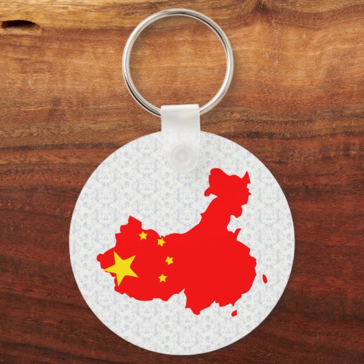 China Flag Map - volledige grootte Sleutelhanger (Voorkant)
