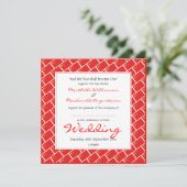 CHINA FLAG Personalized Wedding 婚 礼 Viering Kaart (Staand voorkant)