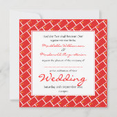 CHINA FLAG Personalized Wedding 婚 礼 Viering Kaart (Voorkant)
