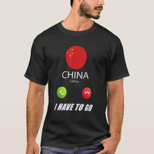 China Flag Souvenir China roept T-shirt
