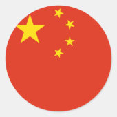 China Flag Sticker (Voorkant)