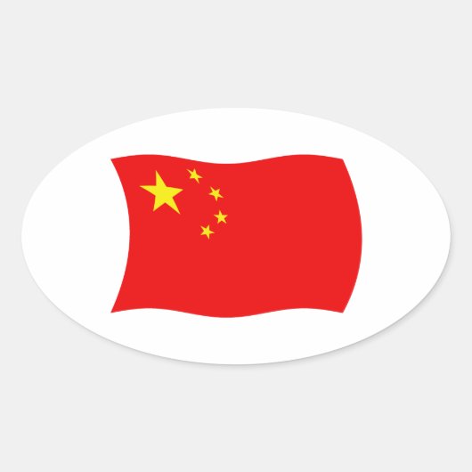 China Flag Sticker (Voorkant)