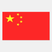 China Flag Sticker (Voorkant)