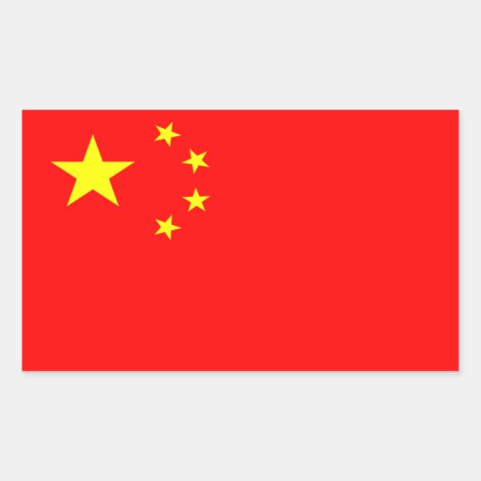 China Flag Sticker (Voorkant)