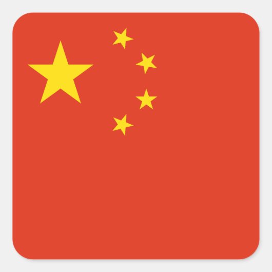 China Flag Sticker (Voorkant)