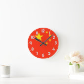 China Flag Wall Clock - Flag of China Ronde Klok (Huis)