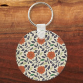 -China Floral Pattern Art Sleutelhanger (Voorkant)
