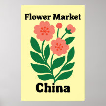 China Flower Market Coral Peony and Green Leaf