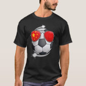 China Football Fan Sunglass Voetbal Chinees T-shirt (Voorkant)