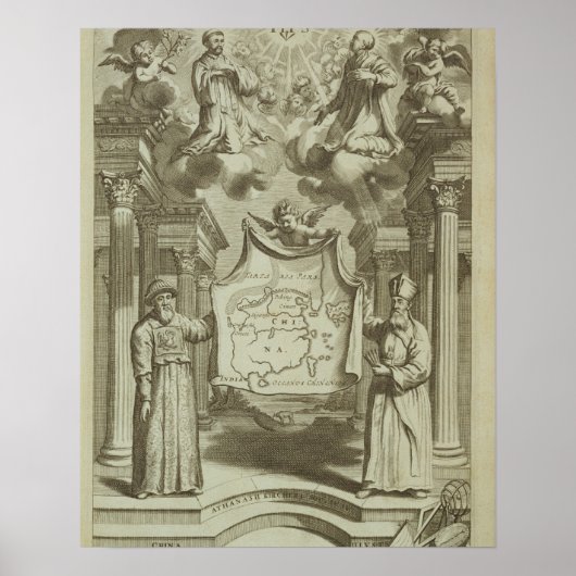 "China geïllustreerd" door Athanasius Poster (Voorkant)