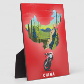 China geïllustreerde kaart reisposter fotoplaat (Zijkant)