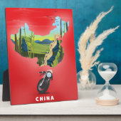 China geïllustreerde kaart reisposter fotoplaat (Zijkant)
