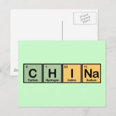China gemaakt van Elementen Briefkaart (Voorkant / Achterkant)