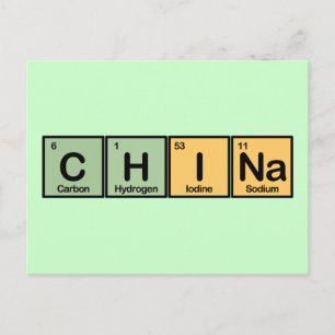 China gemaakt van Elementen Briefkaart