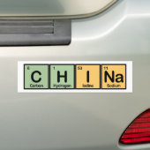 China gemaakt van Elementen Bumpersticker (Op auto)