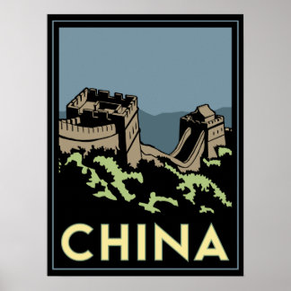 china geweldige muur aziatische kunst deco retro r poster