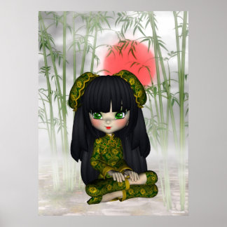 China Girl Beauful Orient Print
